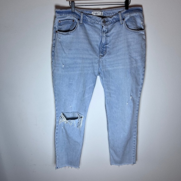 Abercrombie & Fitch The Skinny High Rise Jeans - size 16R/33 - Picture 2 of 10
